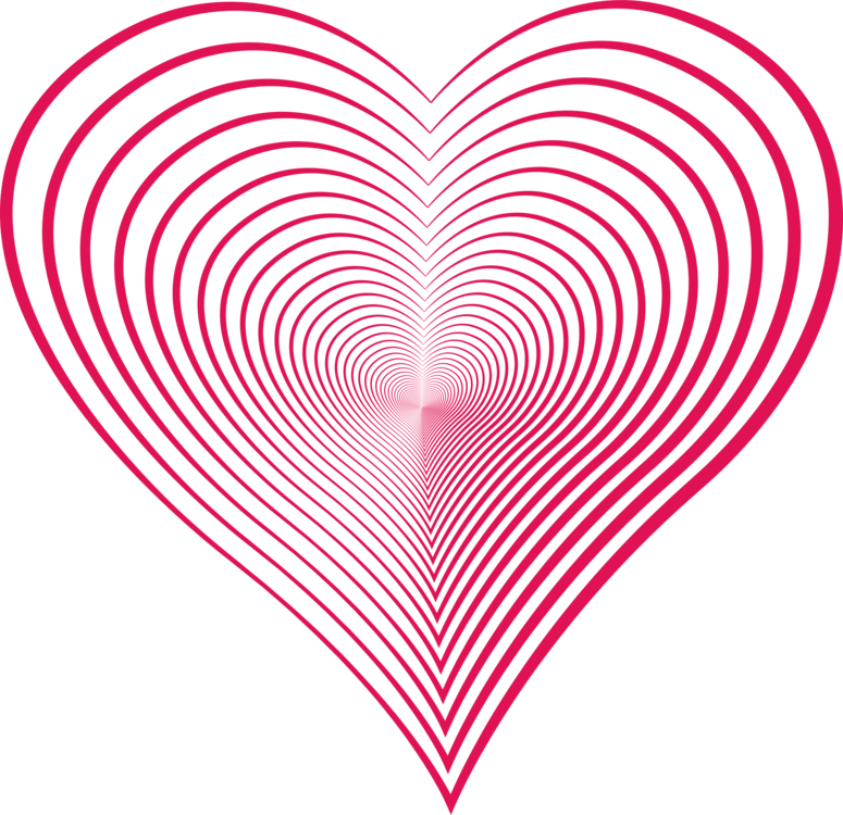 Line Point Magenta Heart - Heart (775x750)