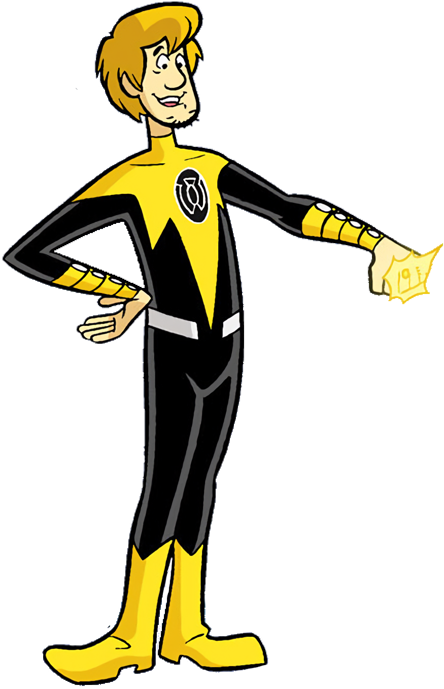 Shaggy Png - Yellow Lantern Shaggy (1014x1376)