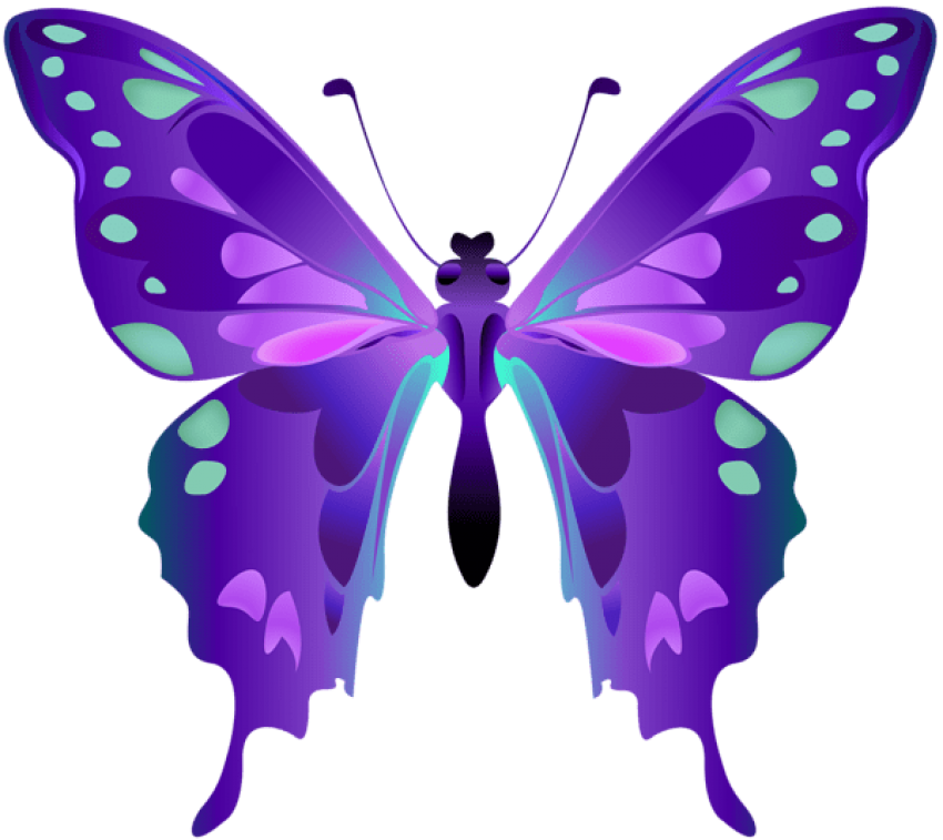 Free Png Download Decorative Butterfly Purple Clipart - Adesivo De Parede Borboleta (850x757)