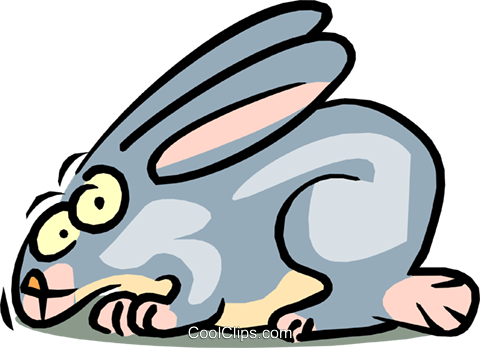Rabbit Startled Royalty Free Vector Clip Art Illustration - Rabbit Startled Royalty Free Vector Clip Art Illustration (480x348)