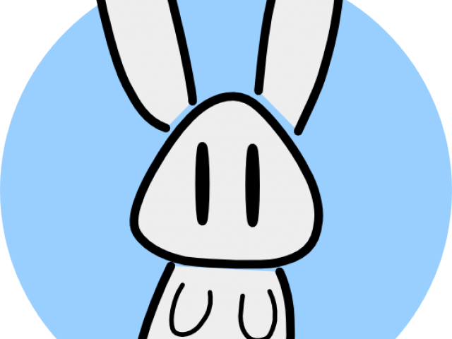 Rabbit Clipart Conejo - Black And White Picture Of A European Rabbit (640x480)