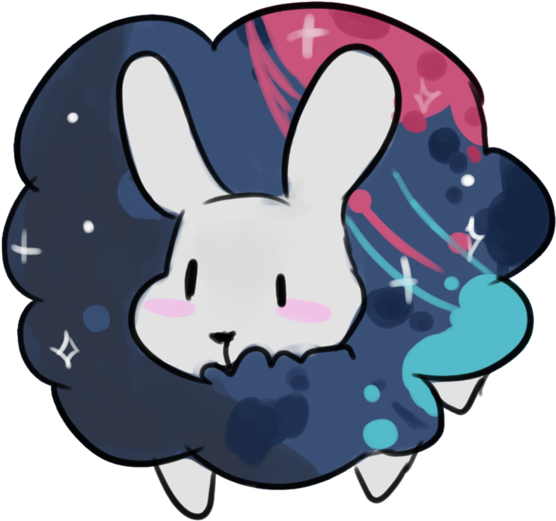 Galaxy Bunny By Knithic On Deviantart - Cartoon (946x844)