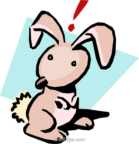 Conejo De Dibujos Animados Libres De Derechos Ilustraciones - Cartoon (466x480)