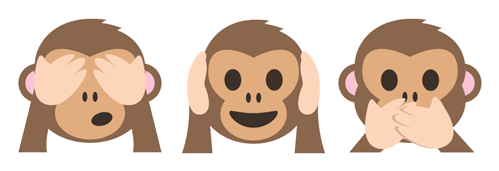 Three Wise Monkeys Sticker - Three Wise Monkeys Png (500x500)