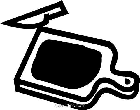 Cutting Board Royalty Free Vector Clip Art Illustration - Schneidebrett Clipart (480x376)