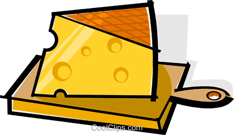 Cheese On A Cutting Board Royalty Free Vector Clip - Chese (480x278)