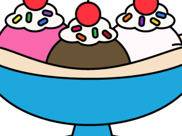 Sundae Clipart Birthday - Banana Split Sundae Clipart (640x480)