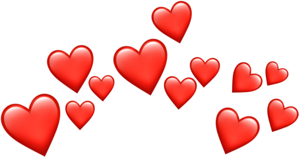 Photobooth Hearts Transparent Transparent Background - Coroa De Emojis Png (1024x1024)