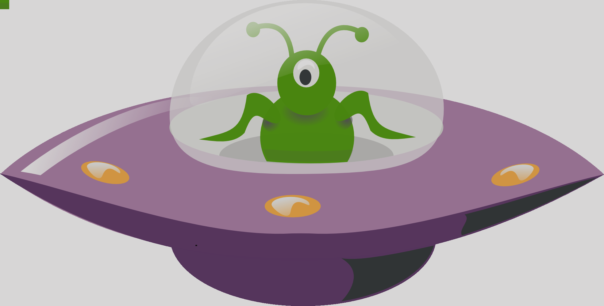 Clip Art Ufo In Style Christmas Xmas Electronics Toy - Cartoon Ufo (1969x999)