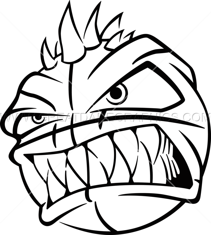 Production Ready Artwork For Transparent Background - Monster Basketball (825x917)
