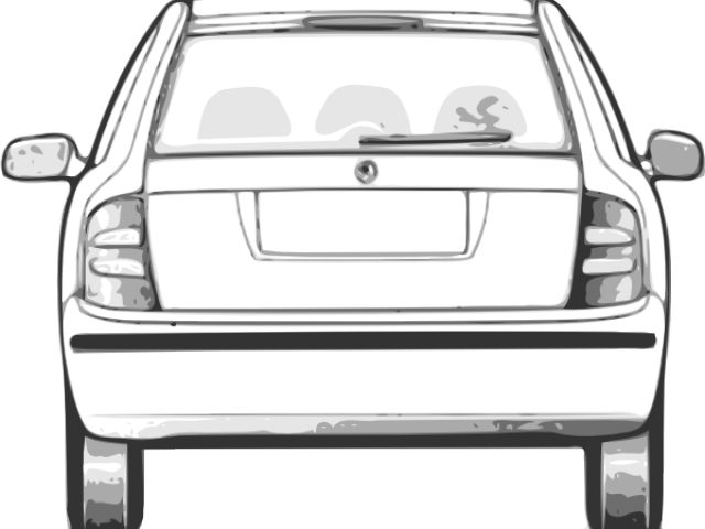 Rear Clipart Car Drawing - Private Hire Car Decal (640x480)