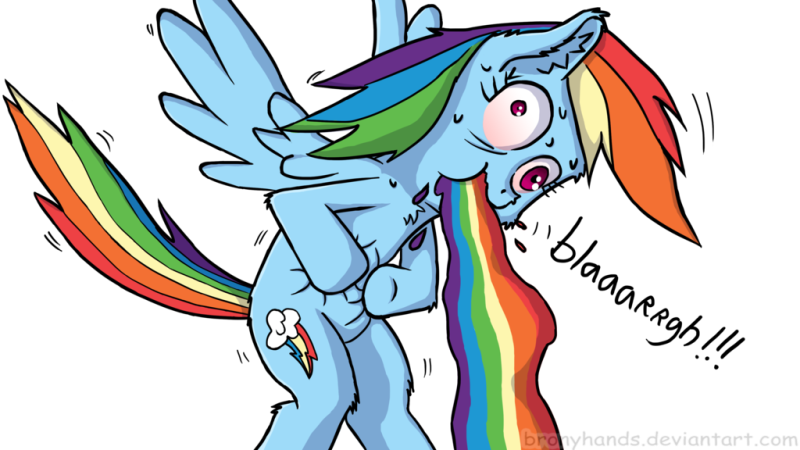 Pin Throwing Up Clip Art - Rainbow Dash Throwing Up (800x450)