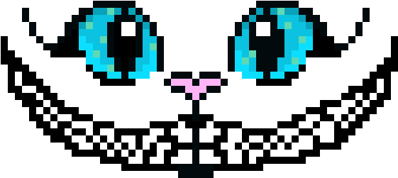 Cheshire Cat Smile Transparent - Cheshire Cat Pixel Art (640x320)