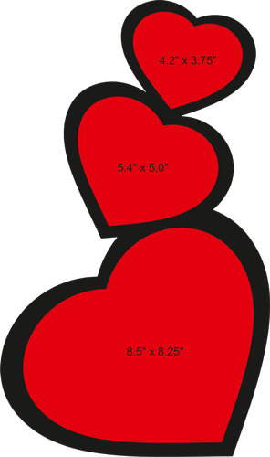 Black Heart Frame Rpf - Heart (296x500)