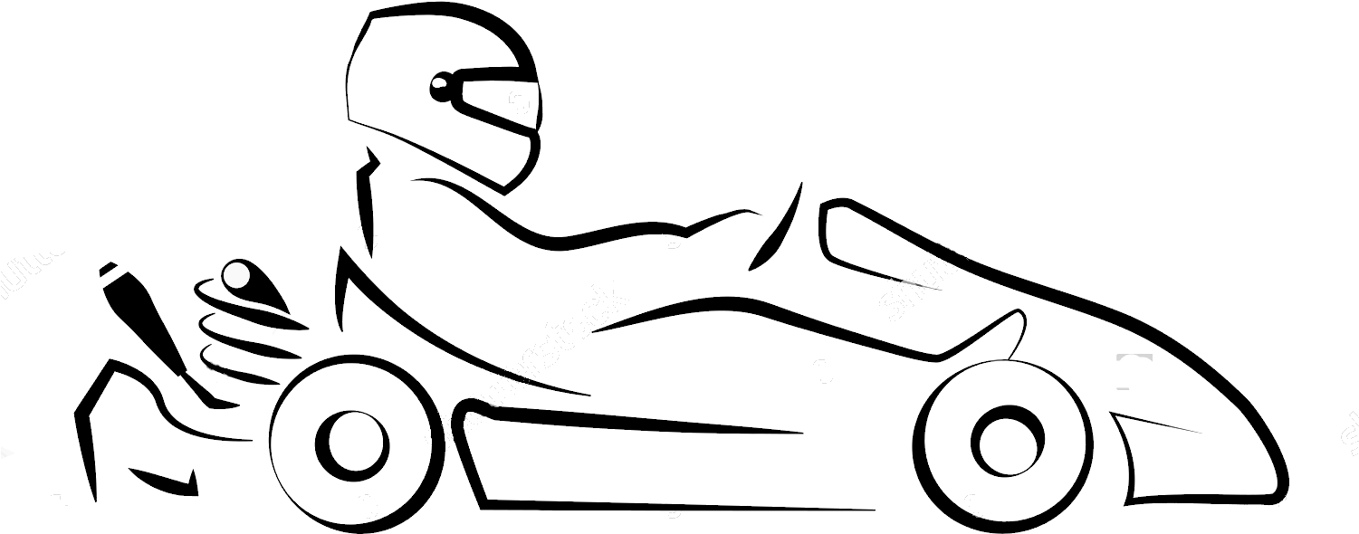 Private Track Hire - Go Kart Drawing Simple (1500x847)