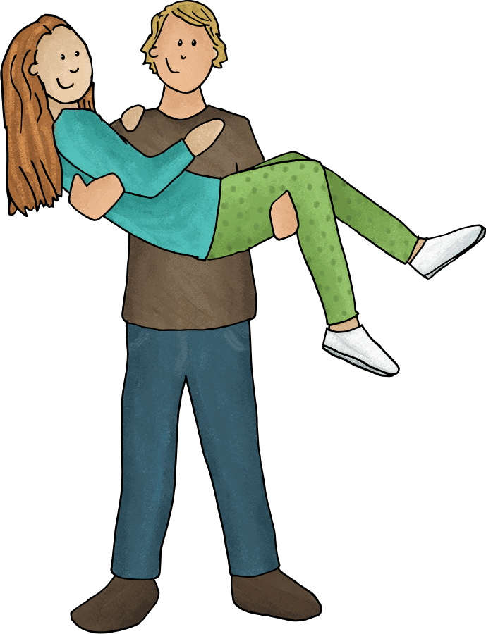 To Play, Each Pair Stands Together In The Open Play - Cartoon (689x900)