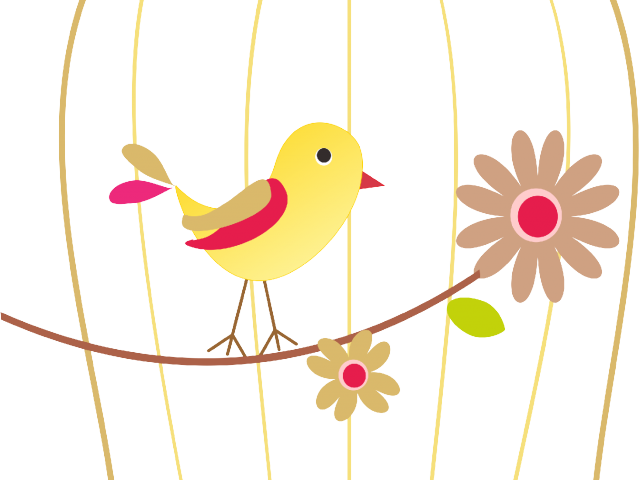 Cage Clipart Yellow Bird - Illustration (640x480)