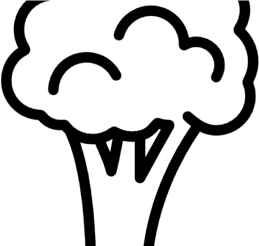 Broccoli Clipart Sketch - Broccoli Clipart Black And White (640x480)