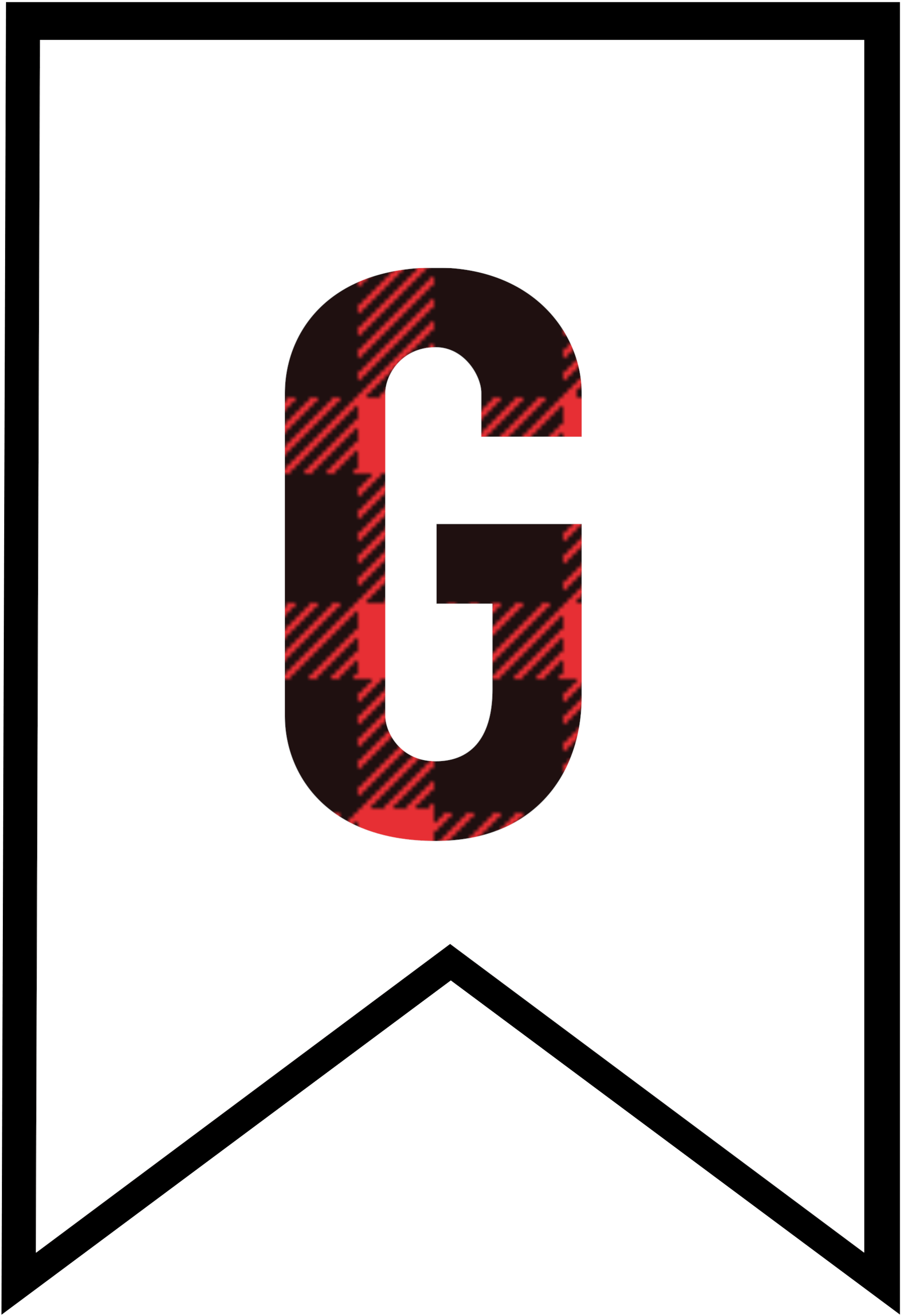 Buffalo Plaid Free Printable Banner Letters - Printable Letter Banner G (1999x2867)