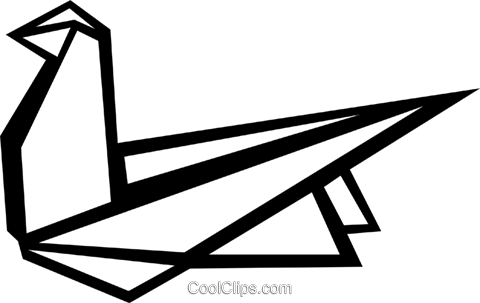 Origami Royalty Free Vector Clip Art Illustration - Origami Royalty Free Vector Clip Art Illustration (480x303)