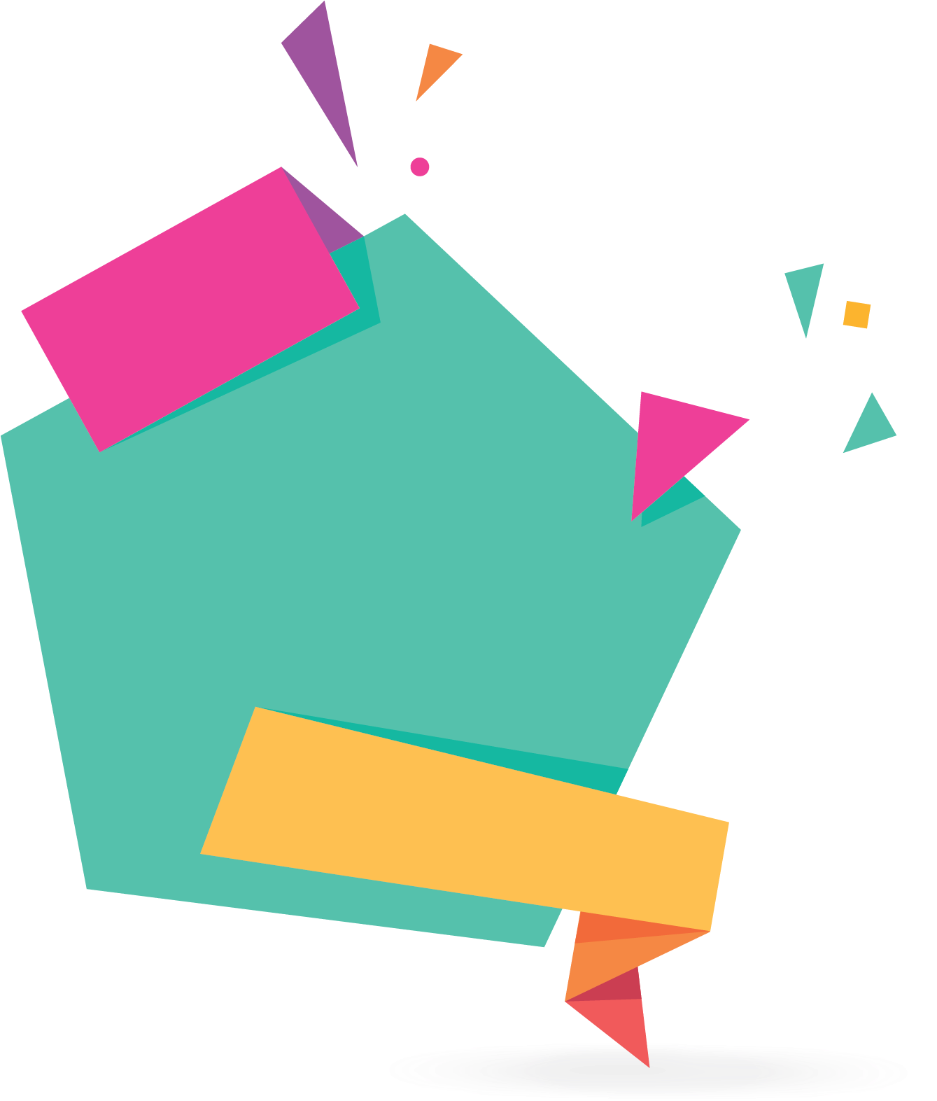 Green Discount Origami Banner - Design (1495x1572)