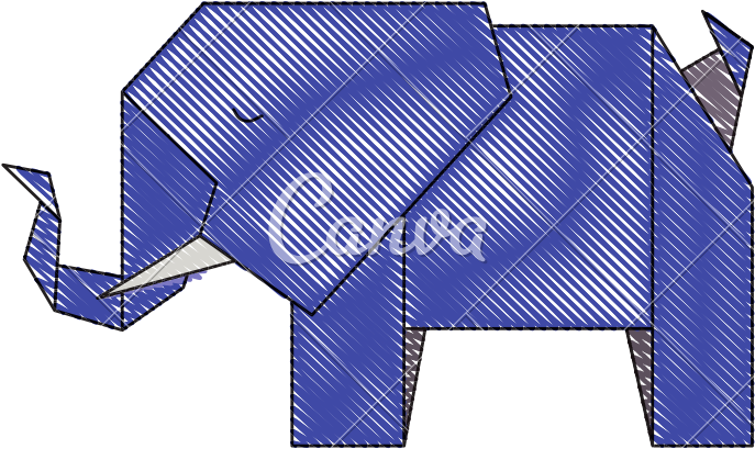 Elephant Origami Paper Icon - Elephant Origami Paper Icon (800x800)