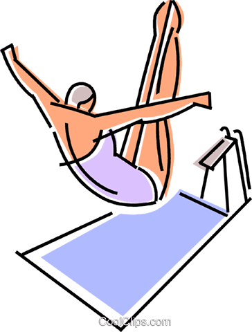 Spring Board Diver In Flight Royalty Free Vector Clip - Spring Board Diver In Flight Royalty Free Vector Clip (364x480)
