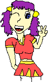 Yoni-chan The Cheerleader - Cartoon (1000x1000)