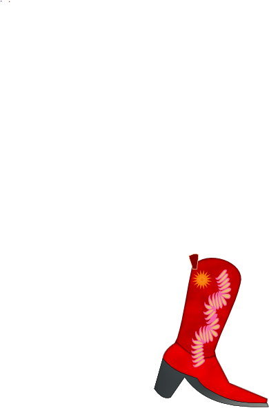 Red Cowboy Boots Clipart (396x593)