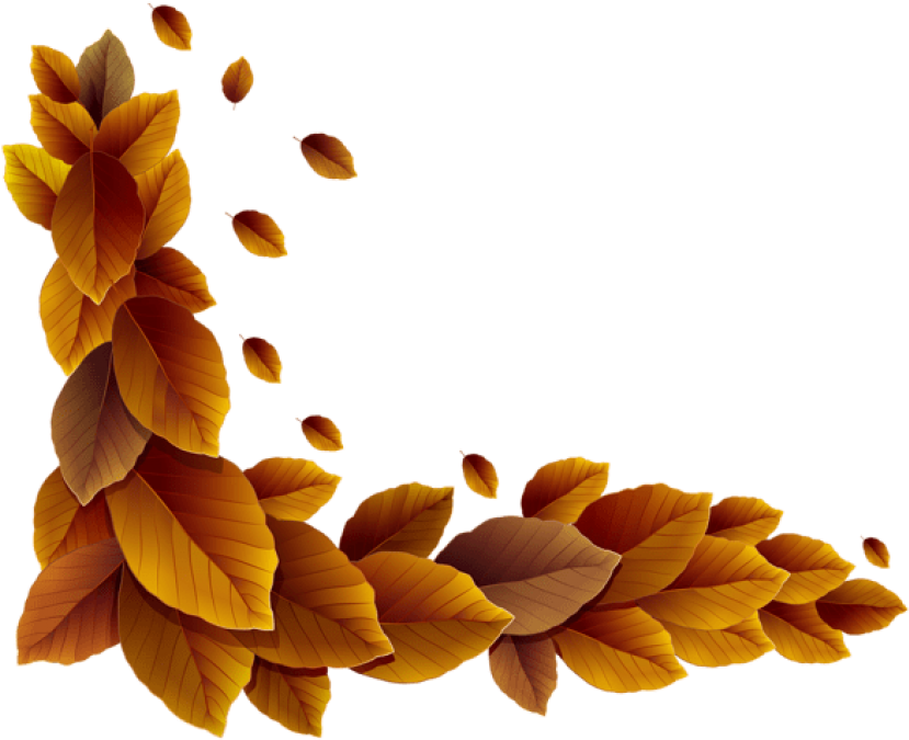Free Png Download Fall Leaves Corner Decor Clipart - Corner Borders Designs Png (850x690)