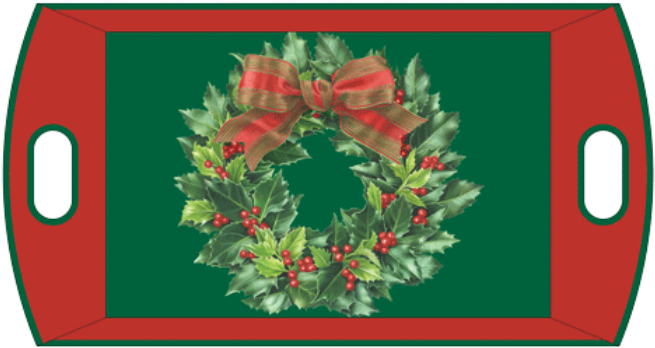 Holly Wreath Paper Tray - Emblem (700x700)