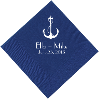 Personalized Wedding Napkins Anchor Napkins - Napkin (350x350)