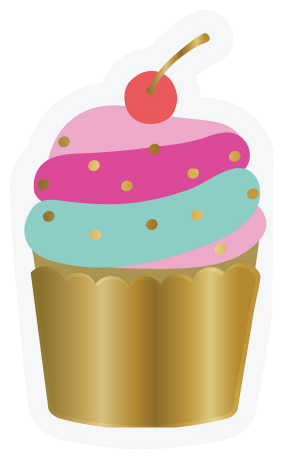 Cupcake Die Cut Napkins - Illustration (500x500)