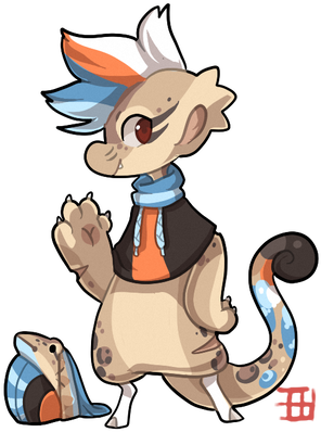 Sarada Darwini Lizard By Thekingdomofgriffia - Cartoon (312x400)