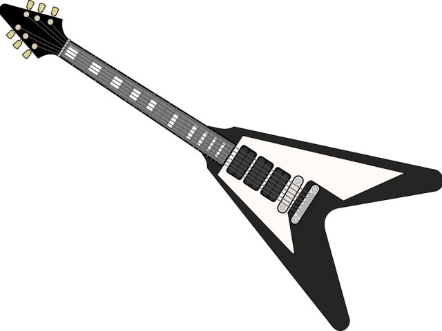 Guitar Clipart Rock Star - Flying V Guitar Clipart (640x480)