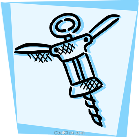 Corkscrews Royalty Free Vector Clip Art Illustration - Corkscrews Royalty Free Vector Clip Art Illustration (480x476)