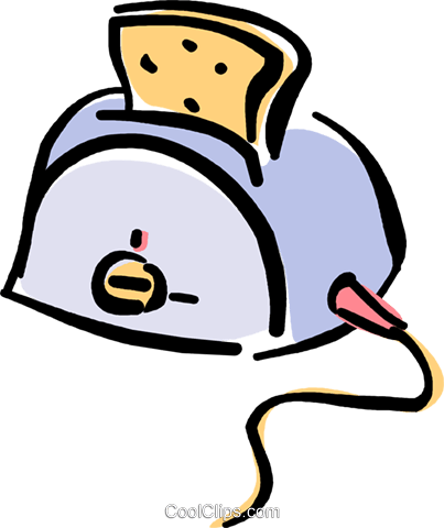 Toaster Royalty Free Vector Clip Art Illustration - Toaster Royalty Free Vector Clip Art Illustration (403x480)