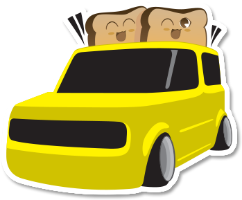 Cube Toaster Sticker - Toaster (400x400)