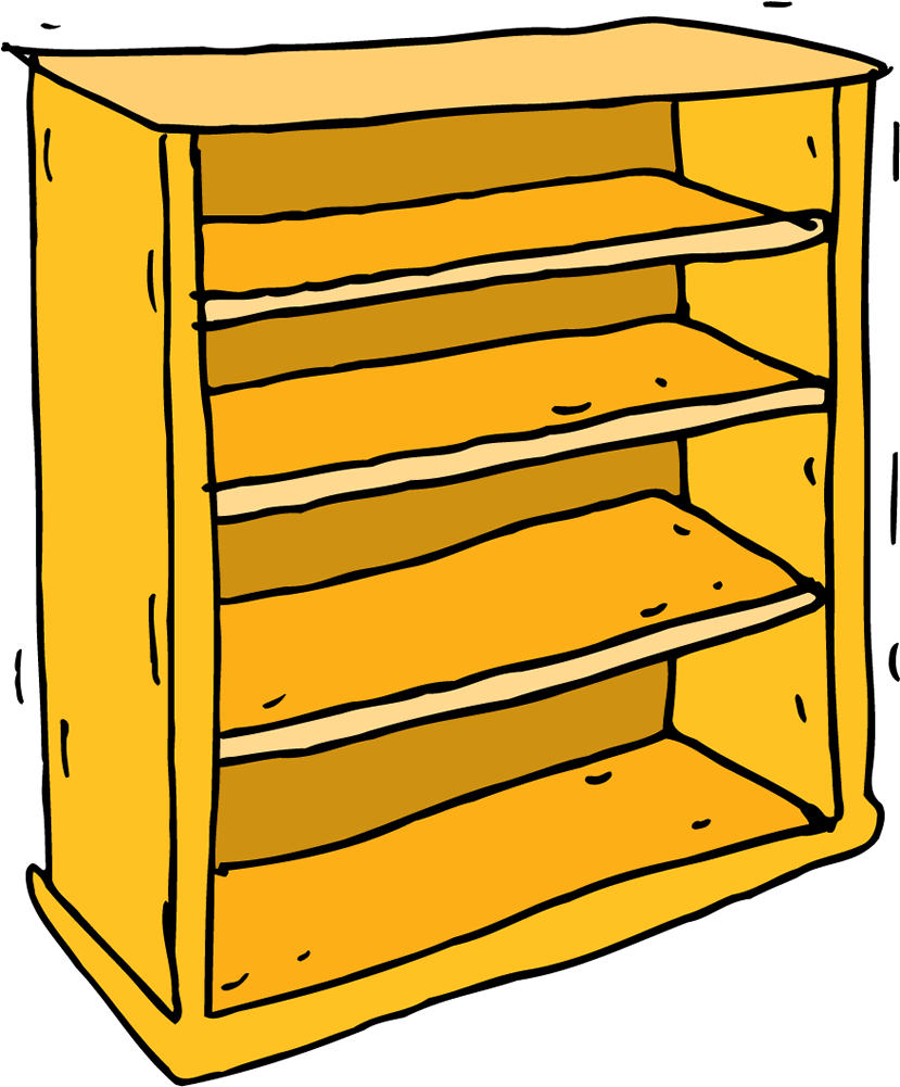 Bookcase - Wood (1000x1000)