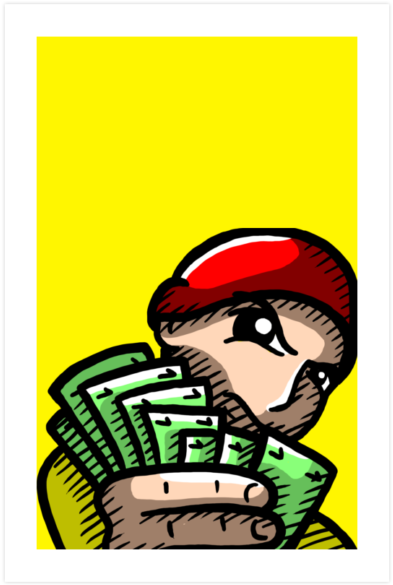 Lil Squirt Cash $18 - Cartoon (650x650)