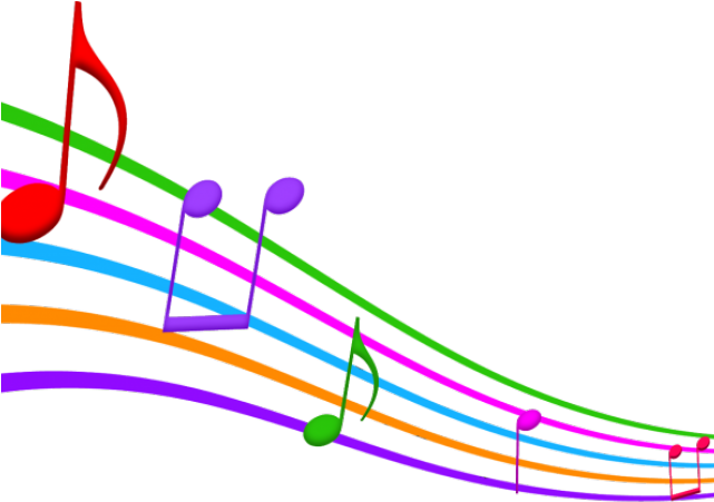 Musical Notes Clipart Colorful Music - 3d Music Notes Png (640x480)