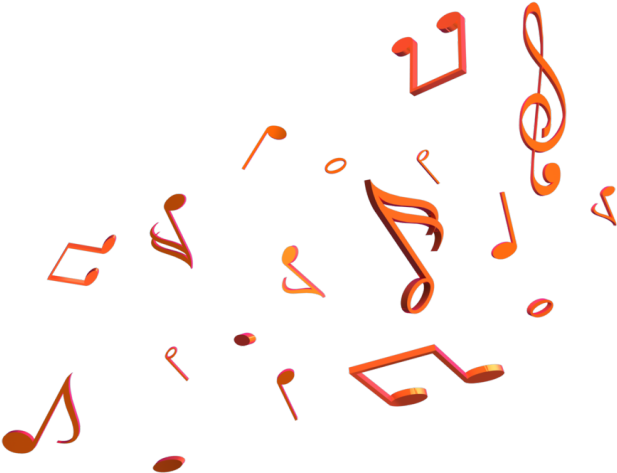 Musical Notes Clipart Colorful Music - Notes 3d Png (640x480)