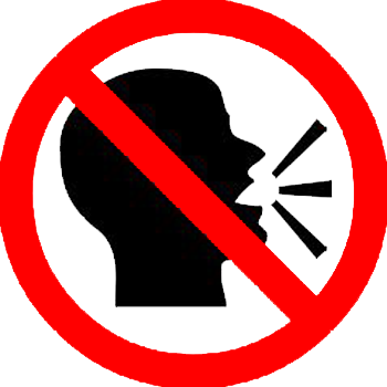 Violent Person Clipart - Don T Speak Loudly (350x350)