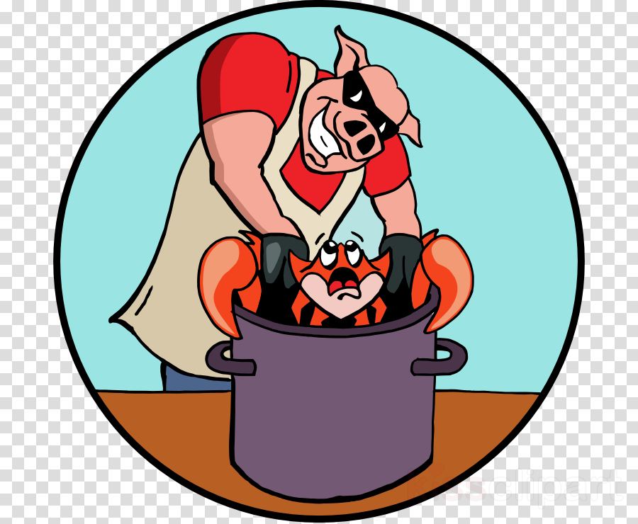 Crab Vs Pig Clipart Crab Cake Barbecue - Pig Crab (900x740)