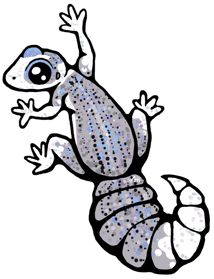 By Sc Monster Roo - Baby Leopard Gecko Cartoon (894x894)