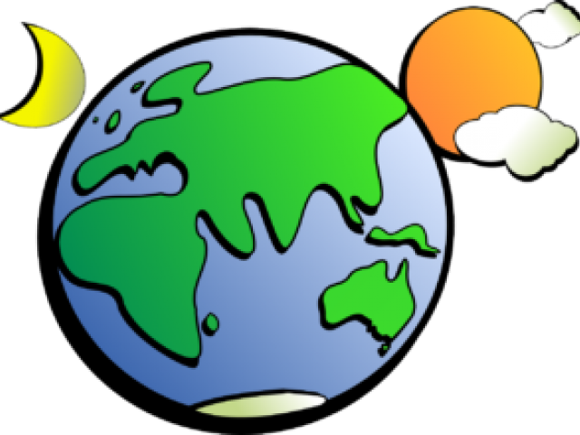 Eclipse Clipart Happy - Earth And Sun Clipart (640x480)