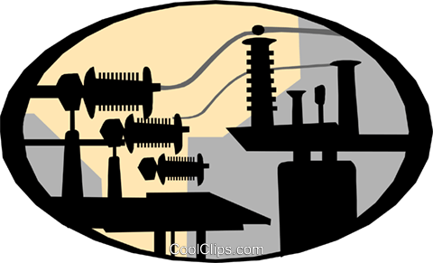 Power Lines Royalty Free Vector Clip Art Illustration - Illustration (480x291)