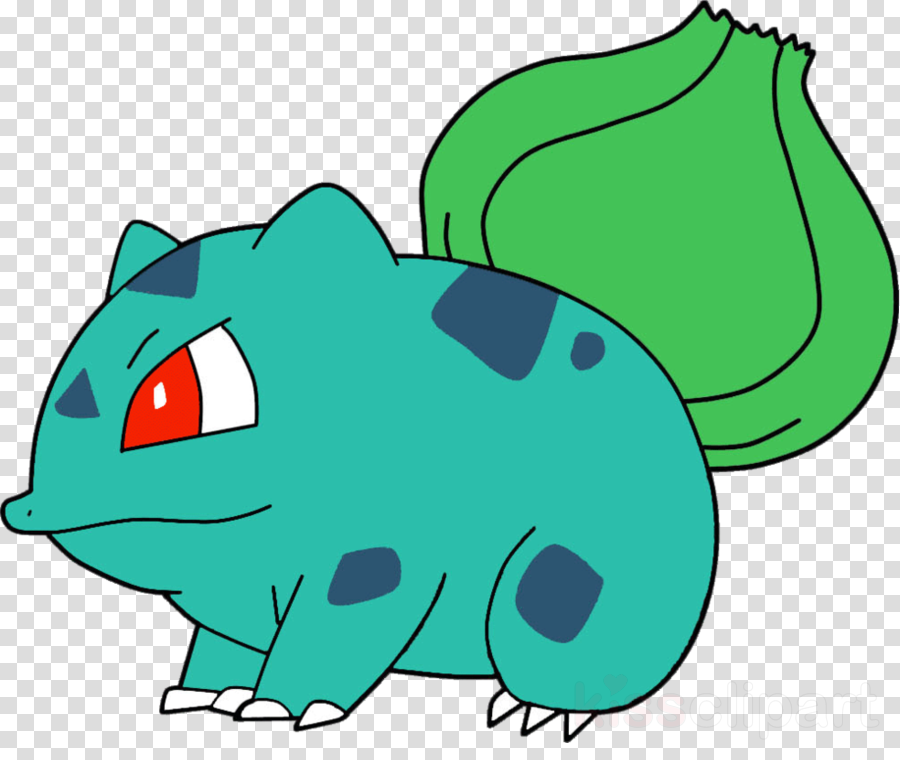 Bulbasaur Front And Side View Clipart Brock Bulbasaur - Long Hair Black Cat (900x760)