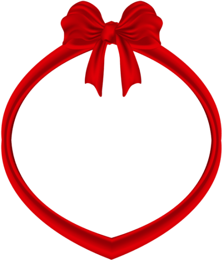 Free Png Download Red Decorative Frame With Red Bow - Clip Art (480x547)