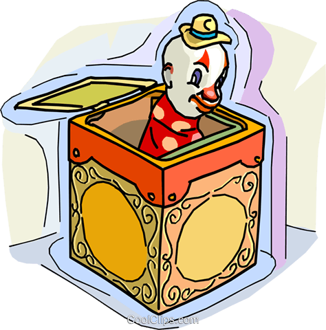 Jack In The Box Royalty Free Vector Clip Art Illustration - Jack In The Box Royalty Free Vector Clip Art Illustration (474x480)